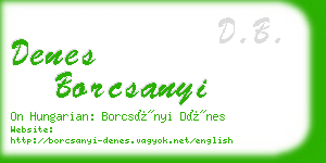 denes borcsanyi business card